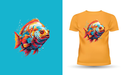 T-shirt design samples with Red amanita mushrooms with grass