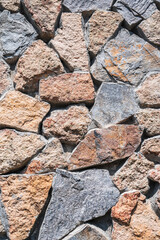 texture of a modern masonry stone wall close-up