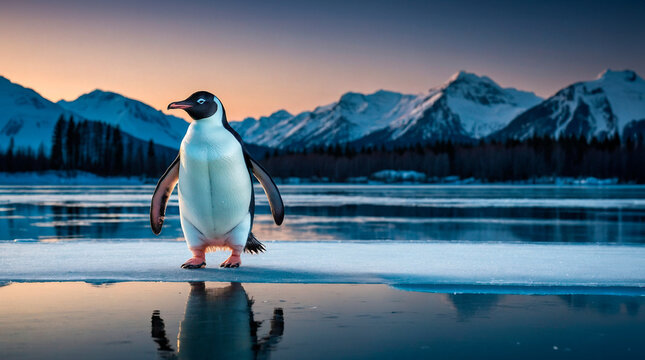 Maravilha Ant&aacute;rtica: Pinguim Aventureiro na Neve