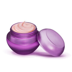 bank of face cosmetic cream vector illustration