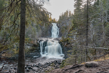 The amazing double waterfalls of Storfossen in Norway.