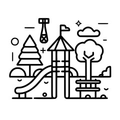 Icon set icon, friendship icon, lifestyles icon, springtime icon, transportation icon, weather icon, healthy lifestyle icon, playground icon, park bench icon, nature icon, grass icon, food icon, fores