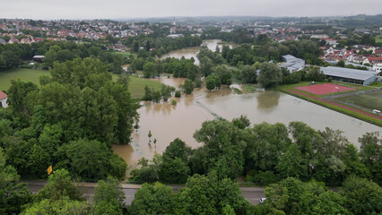 Pfaffenhofen Ilm as one of the city which was injured by the water flood in 2024