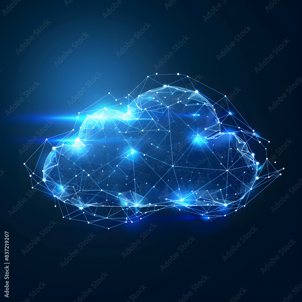 Poster cloud computing concept.abstract cloud connection technology background design.