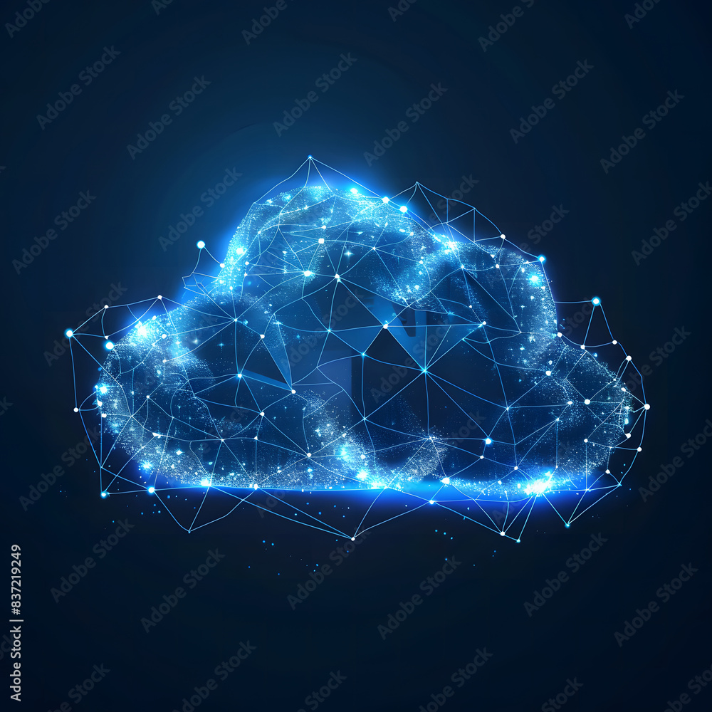 Poster cloud computing concept.abstract cloud connection technology background design.