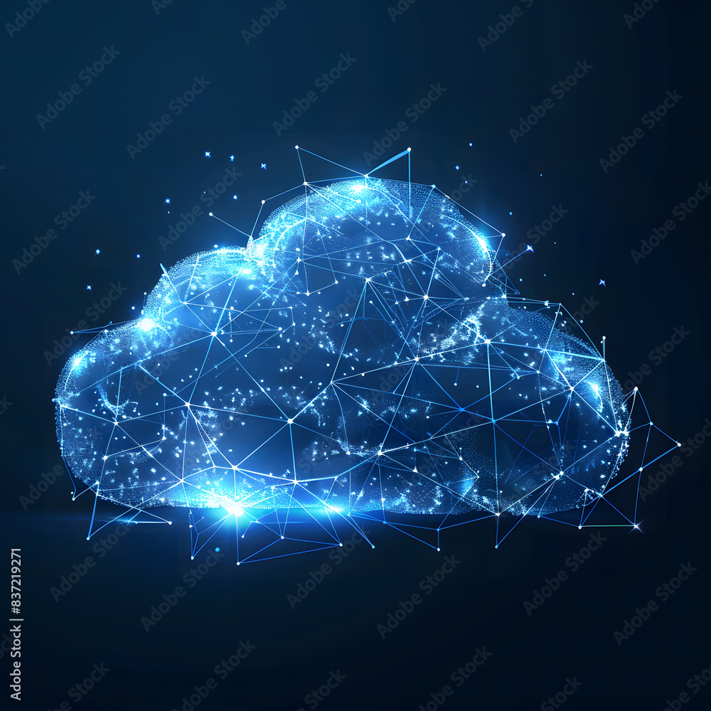 Poster cloud computing concept.abstract cloud connection technology background design.