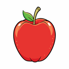 red apple isolated on white background