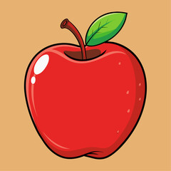 Apple cartoon style Icon Vector clipart Illustration