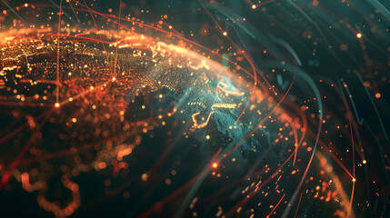 Fototapeta premium Global network background design