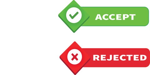 Obraz premium Vector accept reject icon design 