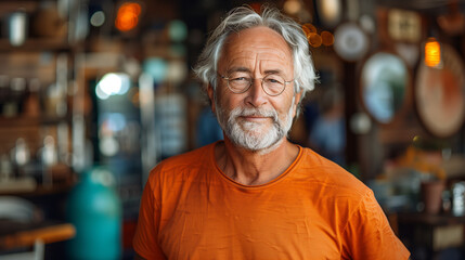 Fototapeta premium Senior / Mature Man Still Working. Job, Work, Office