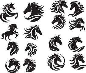 Horse head vector illustration on a white background