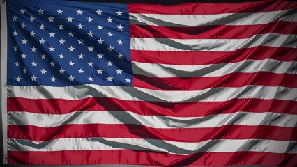 Obraz premium United States flag in a detailed close-up, occupying the entire visible area.