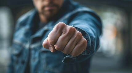 Unity and Solidarity Expressed Through a Simple Fist Bump Between Individuals	