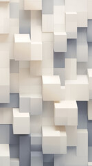 Geometric Abstract Image Pattern Background, Isometric Cubes in Neutral Tones, Texture, Wallpaper, Background, Cell Phone Cover and Screen, Smartphone, Computer, Laptop, 9:16 Format - PNG