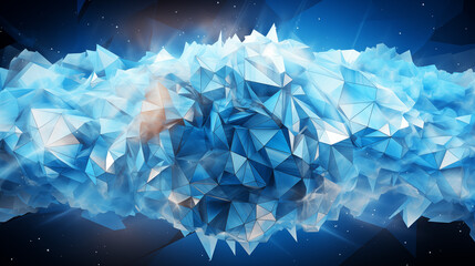 Obraz premium geometric ice crystals on antarctica island