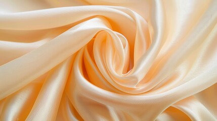 Elegant cream silk fabric texture with luxurious folds