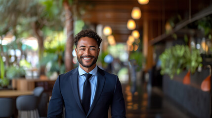 Fototapeta premium Handsome mixed race businessman 30 years old