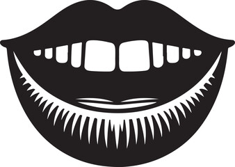 Mouth  silhouette vector illustration