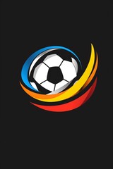 Obraz premium logo for a sport news agency focusing on football