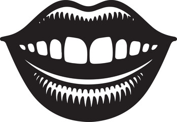 Naklejka premium Mouth silhouette vector illustration