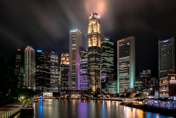 Fototapeta premium Singapore Skyline at night