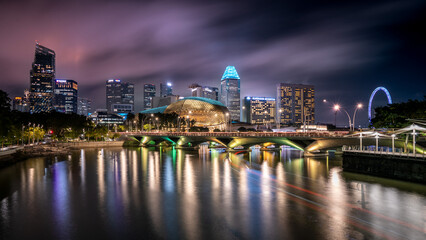 Obraz premium Singapore Skyline at night