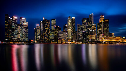 Obraz premium Singapore Skyline at night
