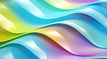 Naklejka premium Wavy abstract surface. Dynamic background for graphic design. Plastic colorful shape with waves.