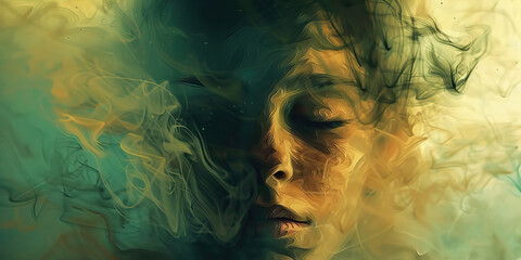 Stolen Identity: a person lost to addiction, their true self obscured by the fog of intoxication