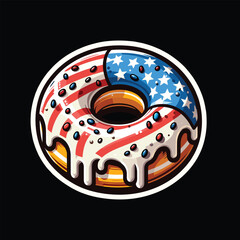 National American Donut Day vector design 