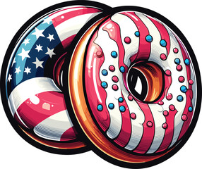 National American Donut Day vector design 