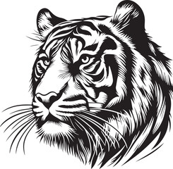 tiger head silhouette