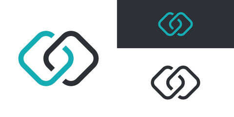 Chain logo design with creative concept. Premium Vector