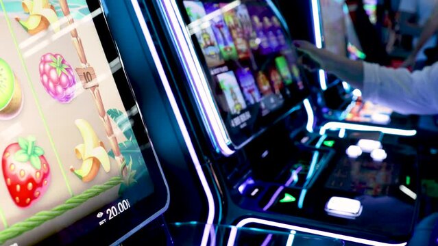 Slot machines in a casino