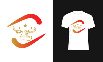for you for me T-shirt templates design, new stylish t shirt vector design, 