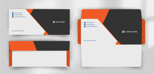 Simple and luxurious Envelope design template, luxury envelope, layout.