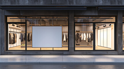 Billboard with blank copy space screen for your advertising text message or promotional content empty mock up lightbox for information stop