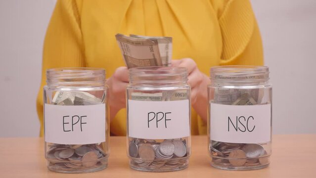 Saving Money in EPF, PPF and NSC, Indian Rupee