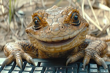 Lizard on Keyboard