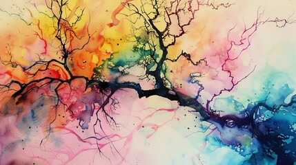 Ink, paint, abstract. Colorful abstract painting background. Highly-textured oil paint