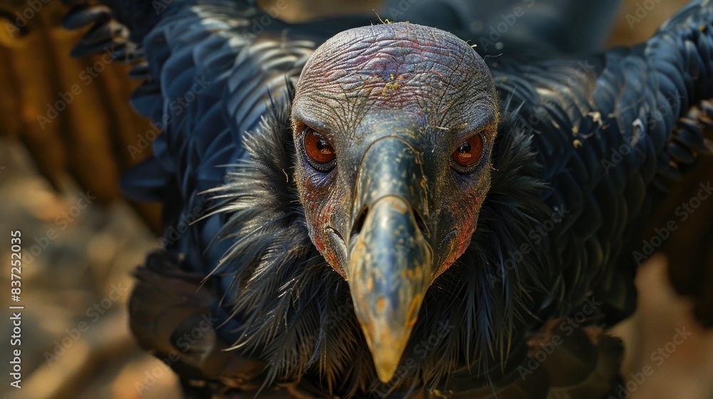Poster A close-up view of a bird with an unusually large beak, ideal for use in educational materials or wildlife photography