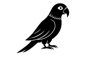 parrot bird silhouette vector illustration