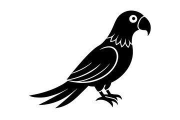 parrot bird silhouette vector illustration