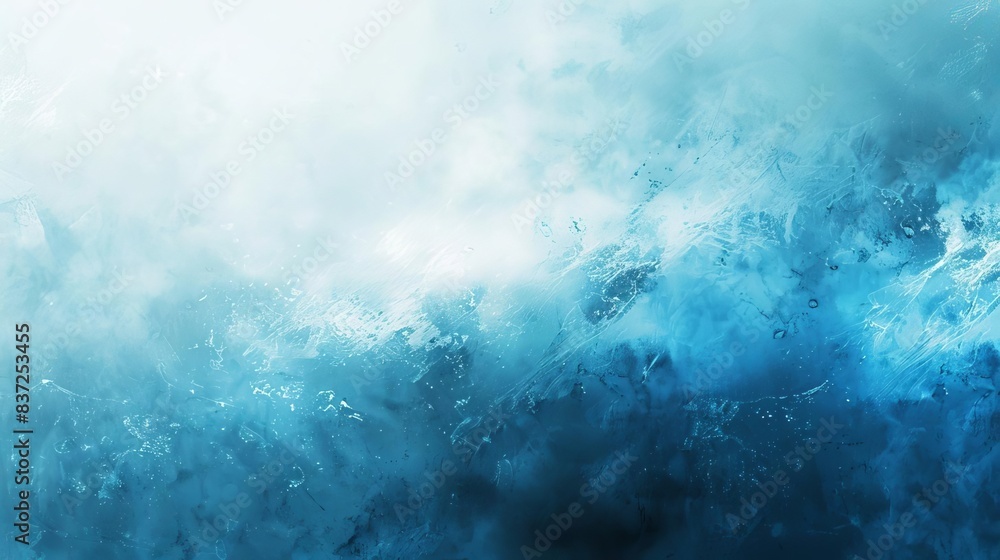 Poster abstract blue and white gradient background with rough texture bright light and glow effect digital 