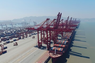 Aerial View of Large Container Dock