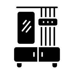 Hallway furniture vector icon. Furniture sign