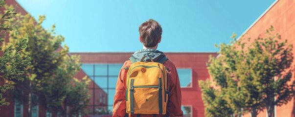 A student exploring the campus of their new school for the first time