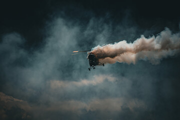 helicopter in flight