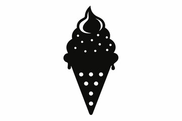 ice cream silhouette vector illustration